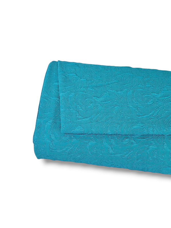 Paris Rose Jacquard Blue Aqua
