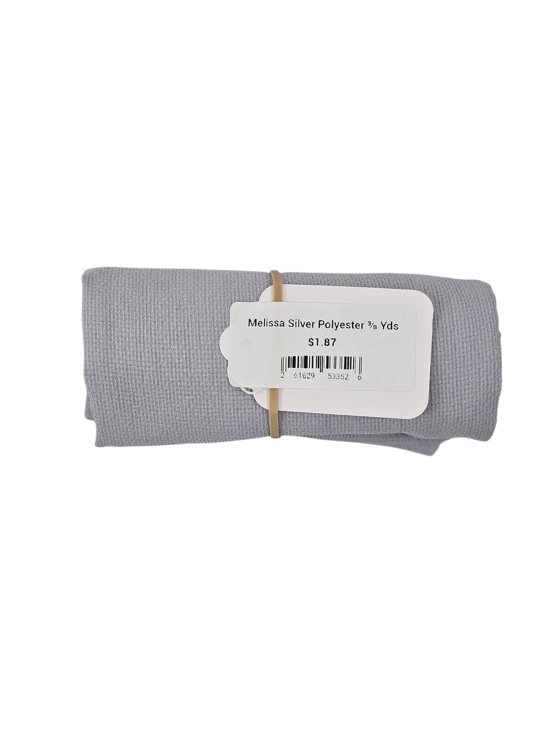 Melissa Silver Polyester ⅜ Yds