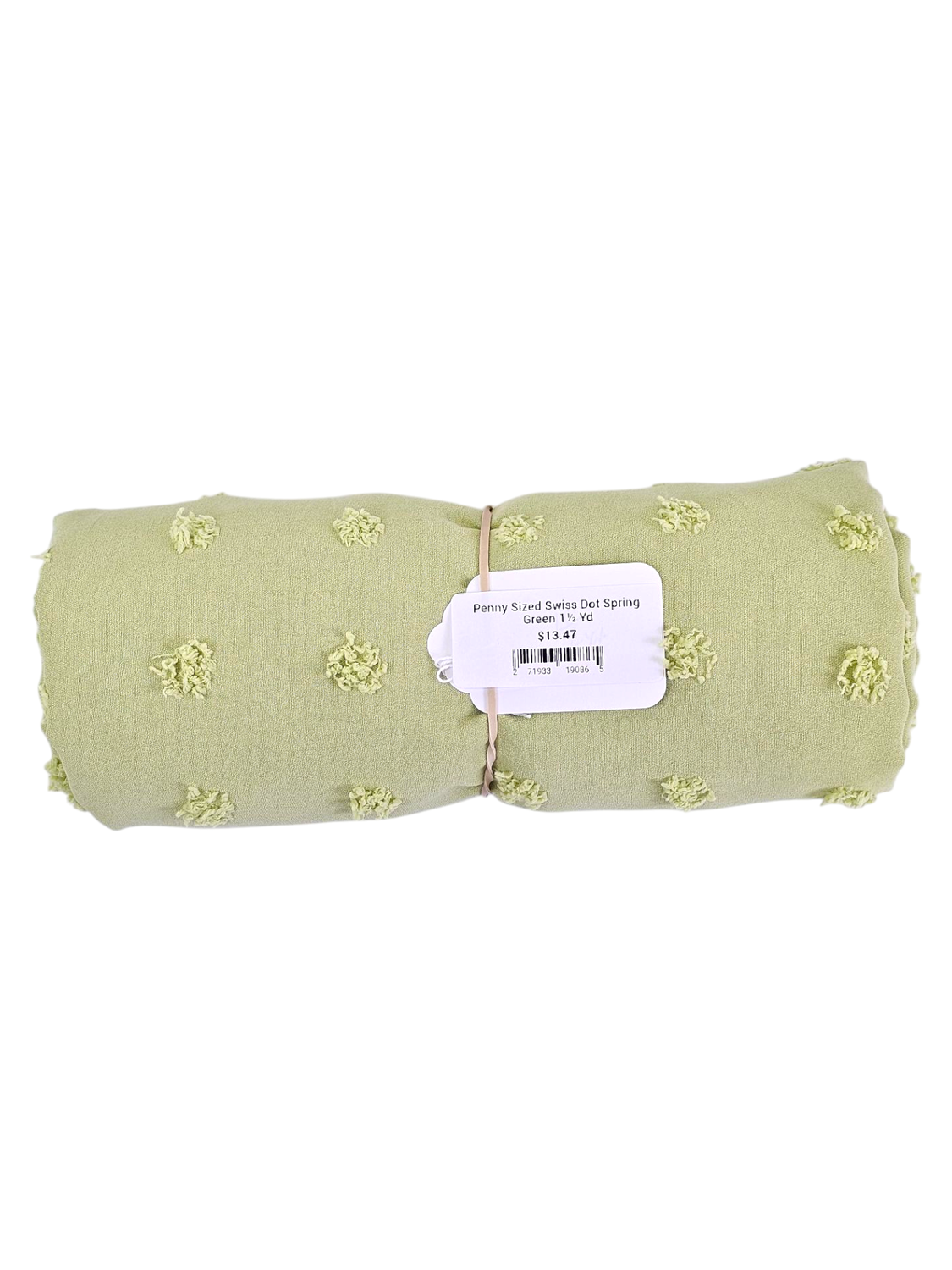 Penny Sized Swiss Dot Spring Green 1½ Yd