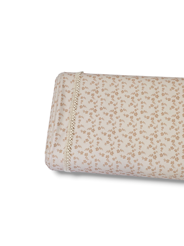 Poly Slub Rustic Blooms Terracotta