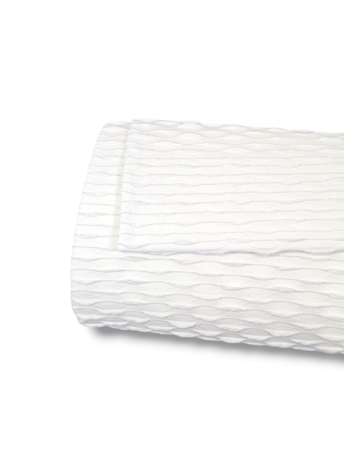 Jacquard Knit Wave White 3⅓ Yd
