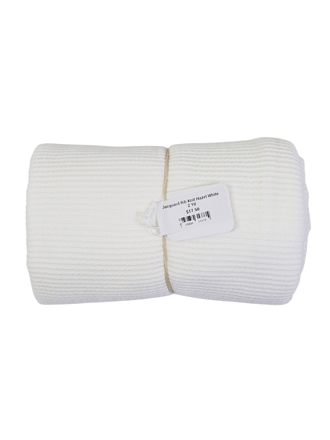 Jacquard Rib Knit Hazel White 2 Yd