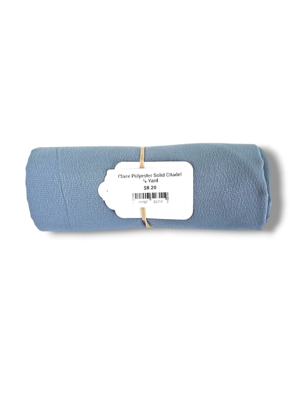 Claire Polyester Solid Citadel ⅞ Yard