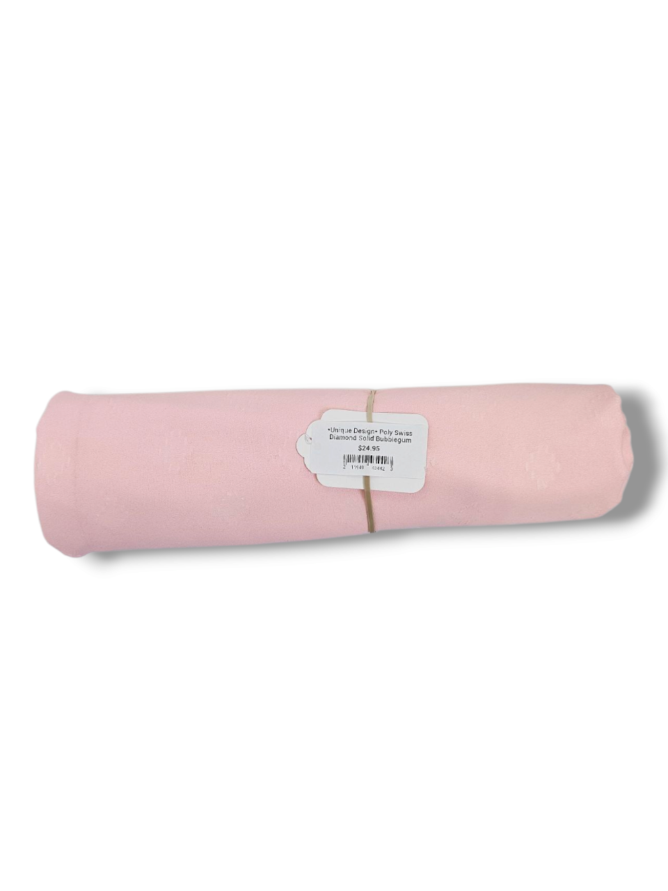 *Unique Design* Poly Swiss Diamond Solid Bubblegum 2½ Yd