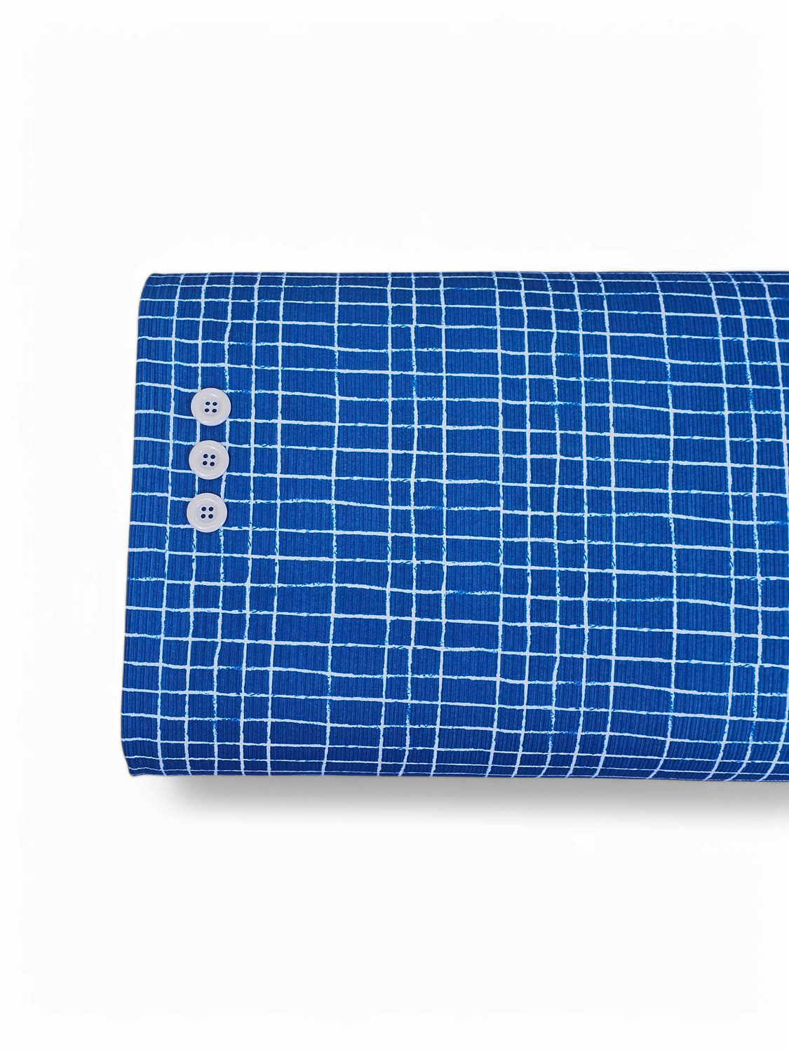 * Unique Design * Willow Ribbed Knit Petite Plaid Royal Blue