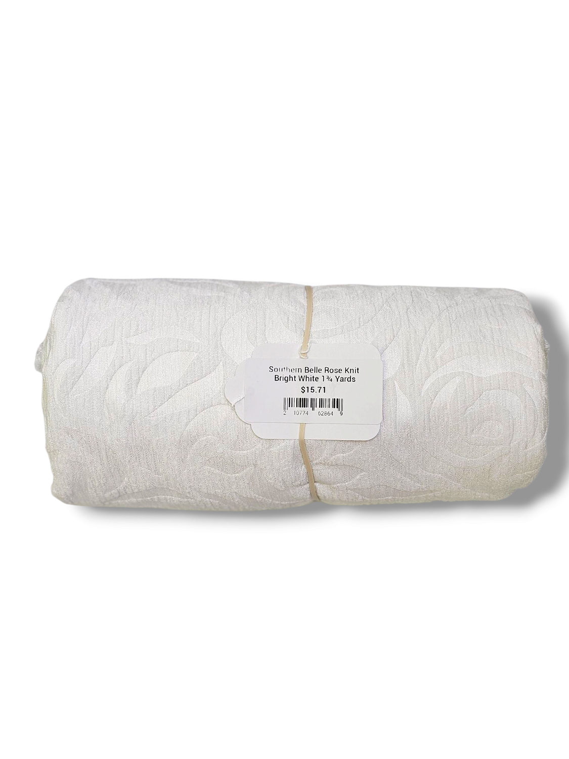 Southern Belle Rose Knit Bright White 1¾ Yards