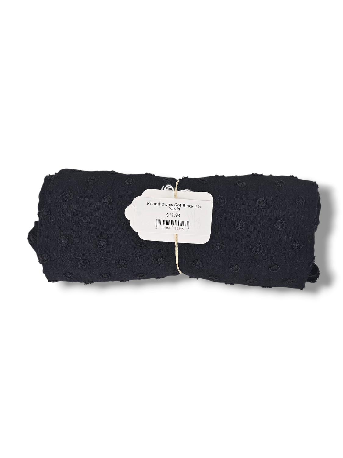 Round Swiss Dot Black 1⅓ Yards