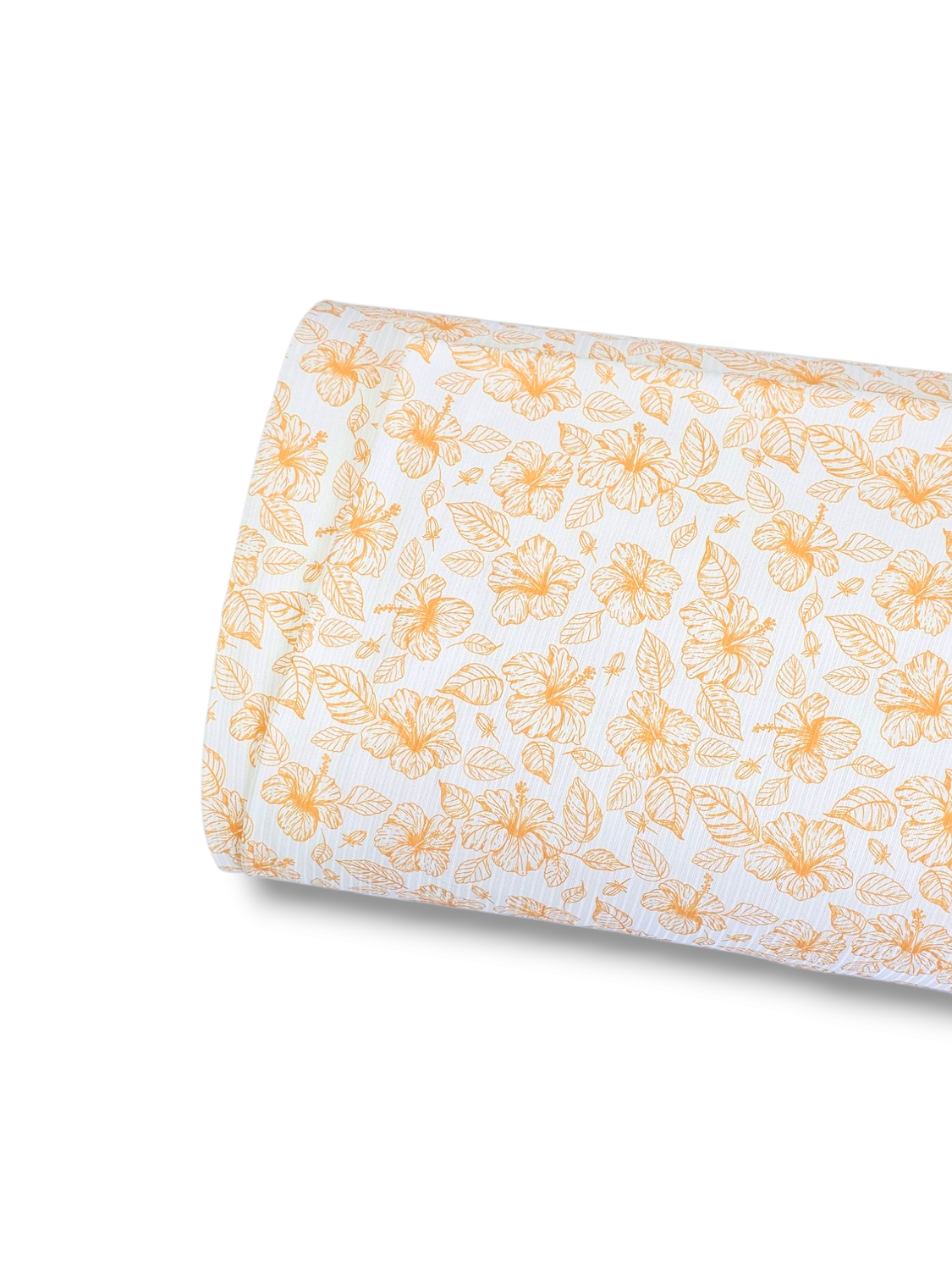 * Unique Design * Willow Ribbed Knit Hibiscus Paradise White/Tangerine