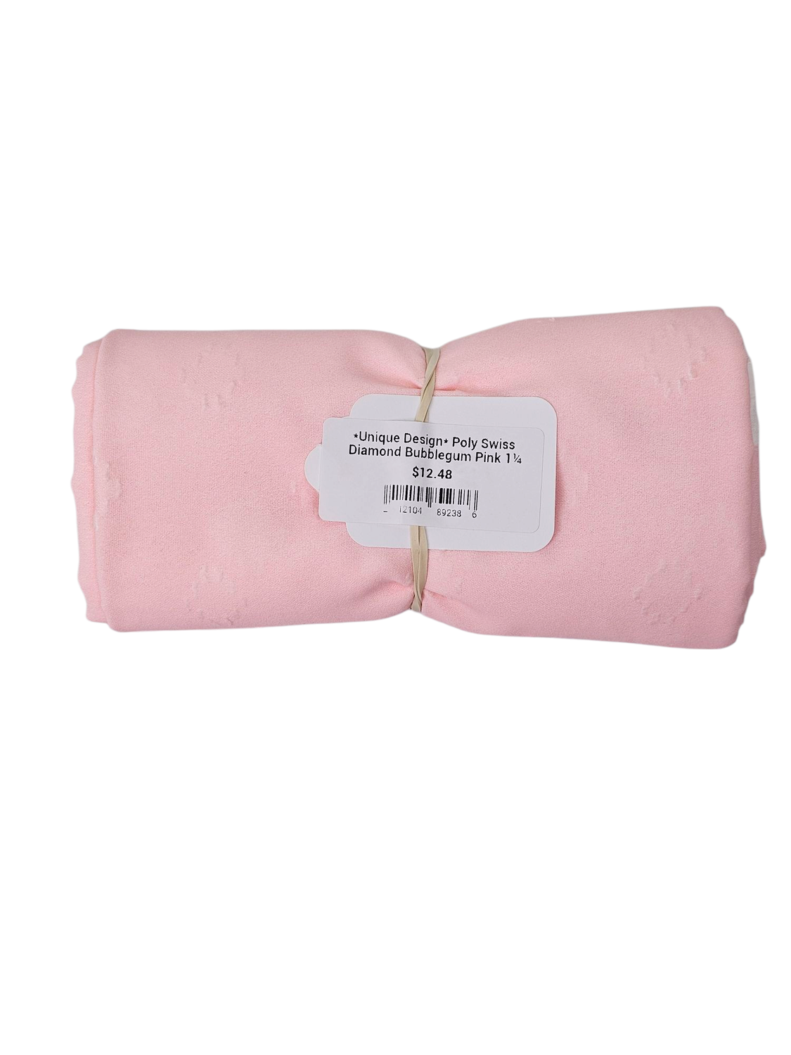 *Unique Design* Poly Swiss Diamond Bubblegum Pink 1¼ Yds