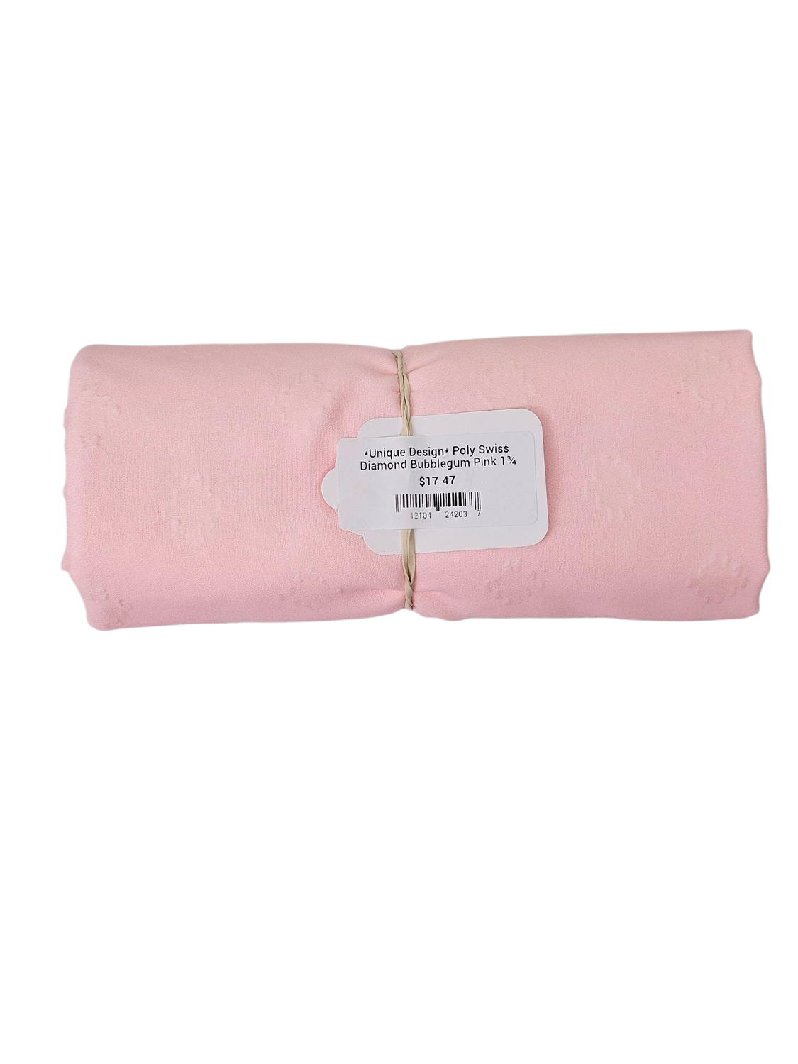 *Unique Design* Poly Swiss Diamond Bubblegum Pink 1¾ Yds