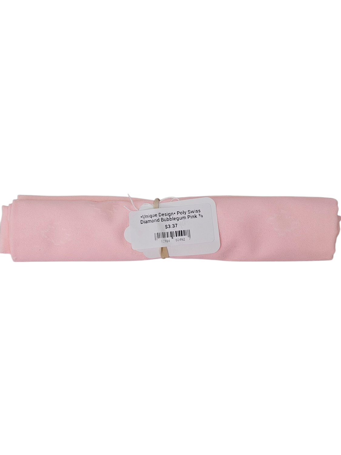 *Unique Design* Poly Swiss Diamond Bubblegum Pink ⅜ Yds