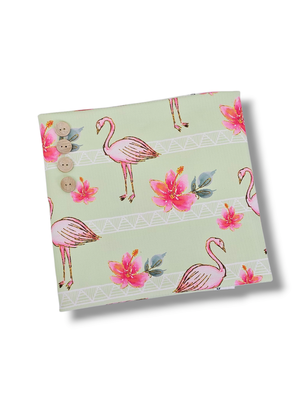 * Unique Design * Willow Ribbed Knit Flamingo Dreams Mint