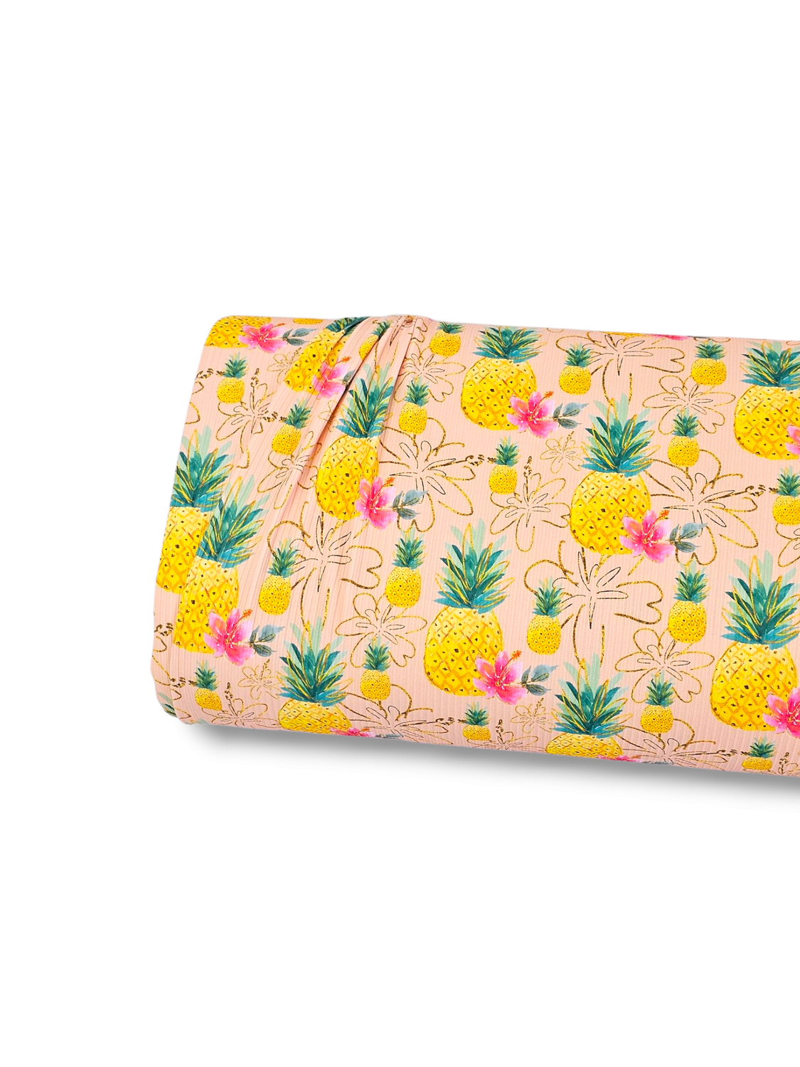 * Unique Design * Willow Ribbed Knit Tropical Pineapple Peach