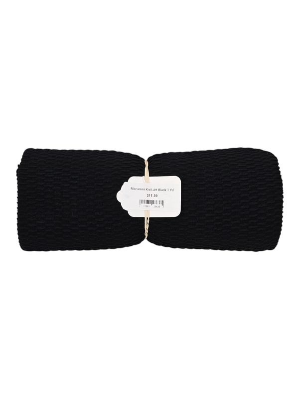 Macaroni Knit Jet Black 1 Yd