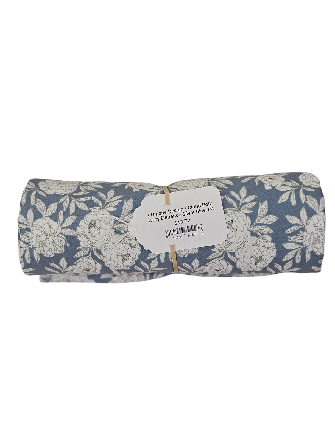 * Unique Design * Cloud Poly Ivory Elegance Silver Blue 1⅜ yards