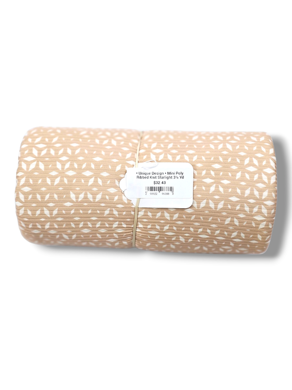 * Unique Design * Mini Poly Ribbed Knit Starlight 3¼ Yd