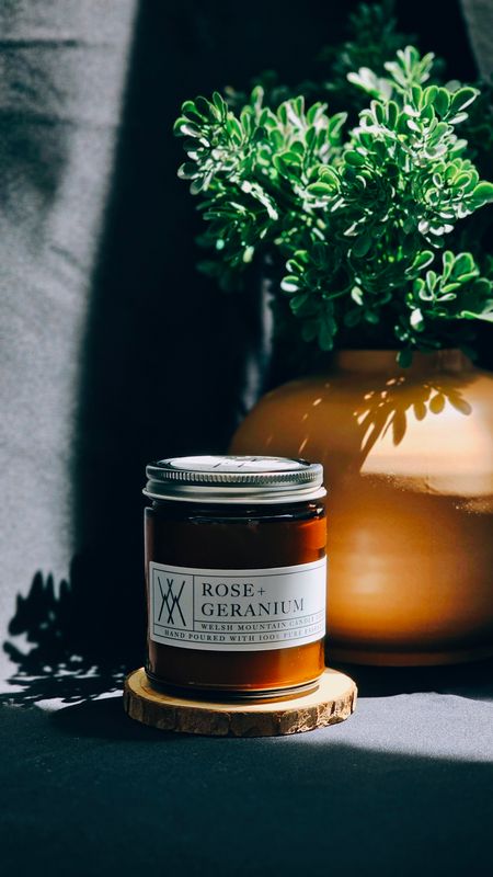 Rose + Geranium Coconut Wax Candle 8 oz.