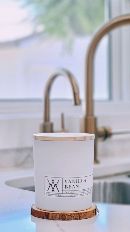 Vanilla Bean Coconut Wax Candle 16 oz. White Bamboo Lid
