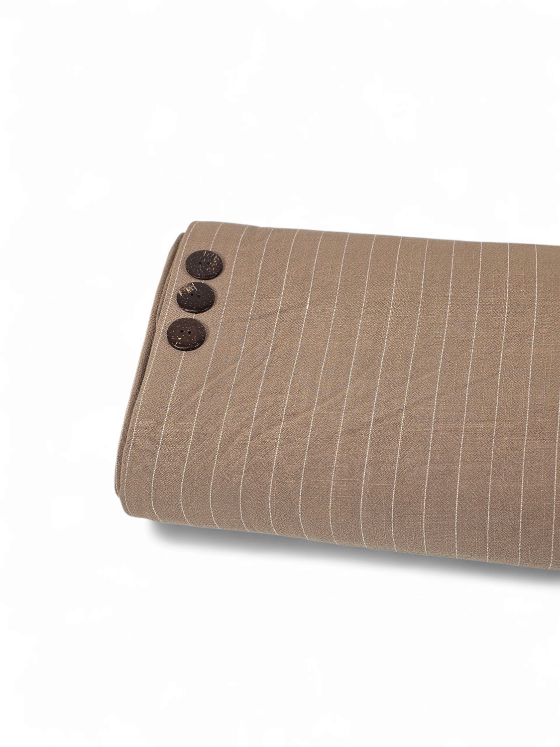Heavy Linen Stripes Mocha