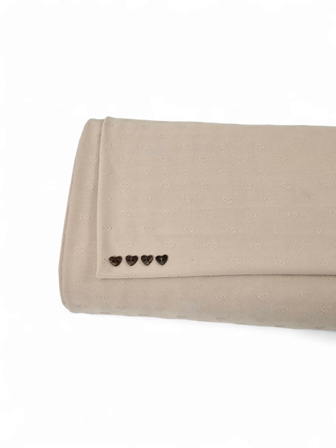 Jacquard Knit Swiss Hearts Mushroom