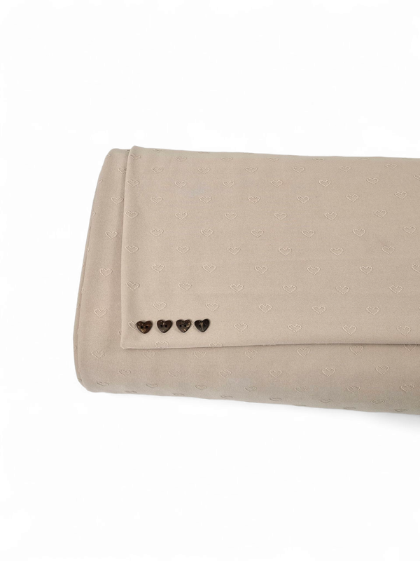 Jacquard Knit Swiss Hearts Mushroom