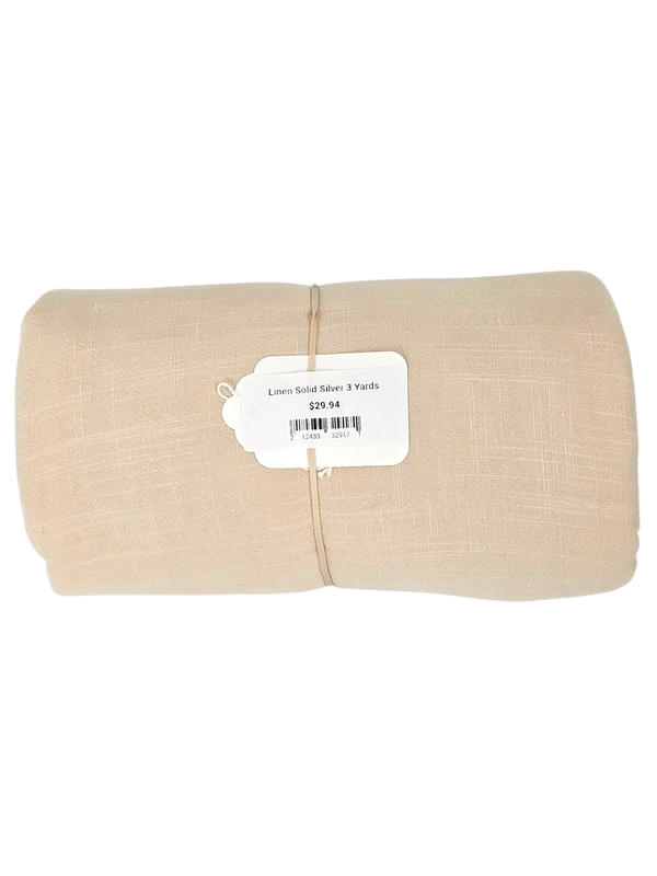 Linen Solid Silver 3 Yards
