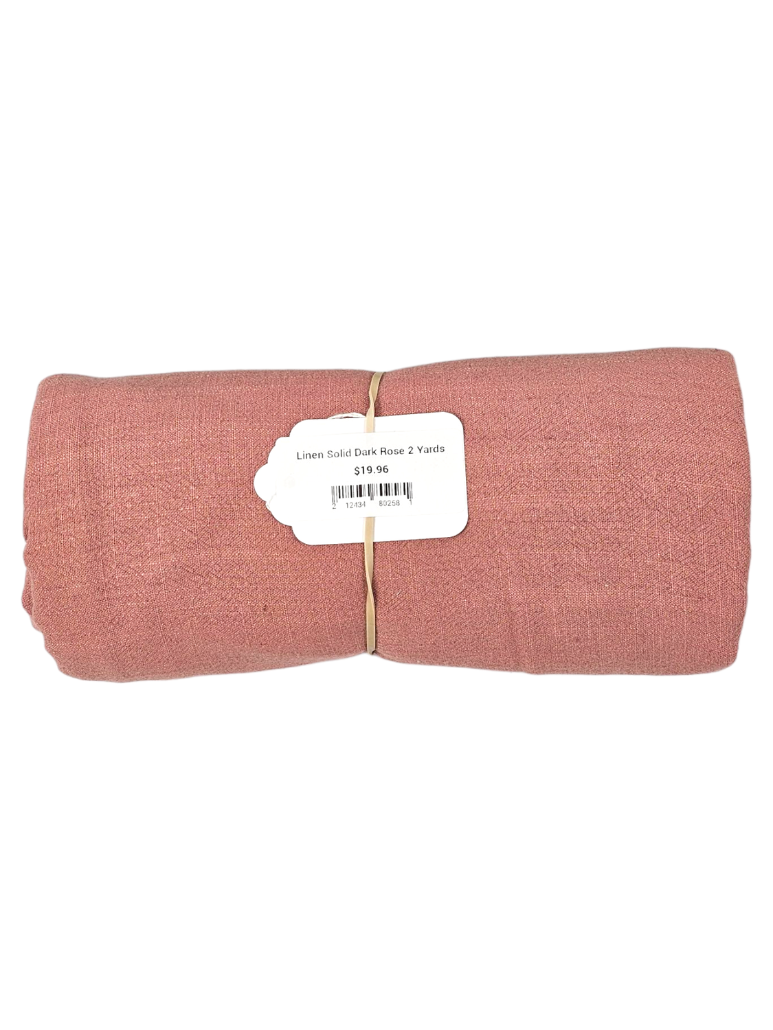 Linen Solid Dark Rose 2 Yards