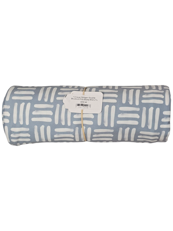 *Unique Design* Double Brushed Poly Dusty Blue 2⅜ Yards