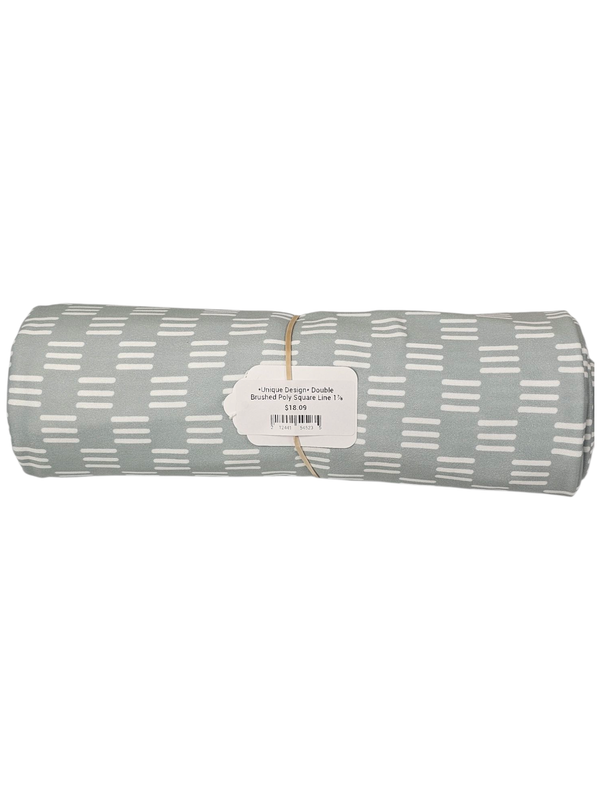 *Unique Design* Double Brushed Poly Square Lines 1⅞ Yd