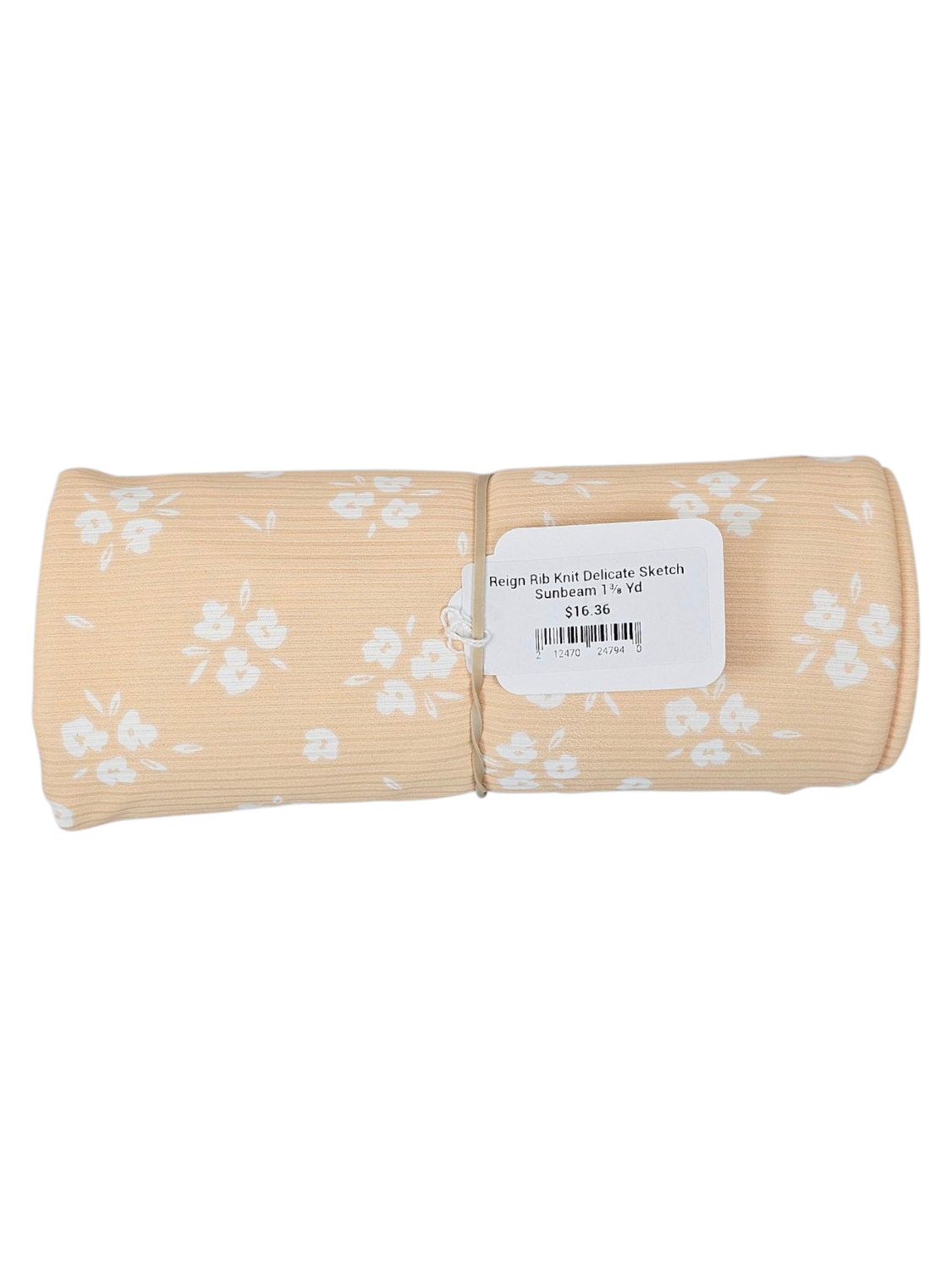 Reign Rib Knit Delicate Sketch Sunbeam 1⅜ Yd