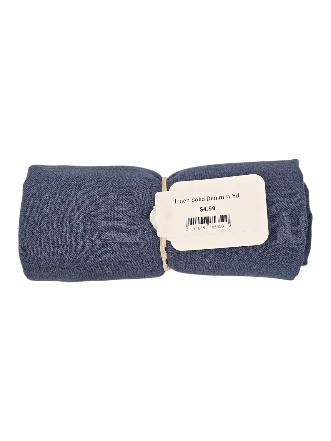 Linen Solid Denim ½ Yd