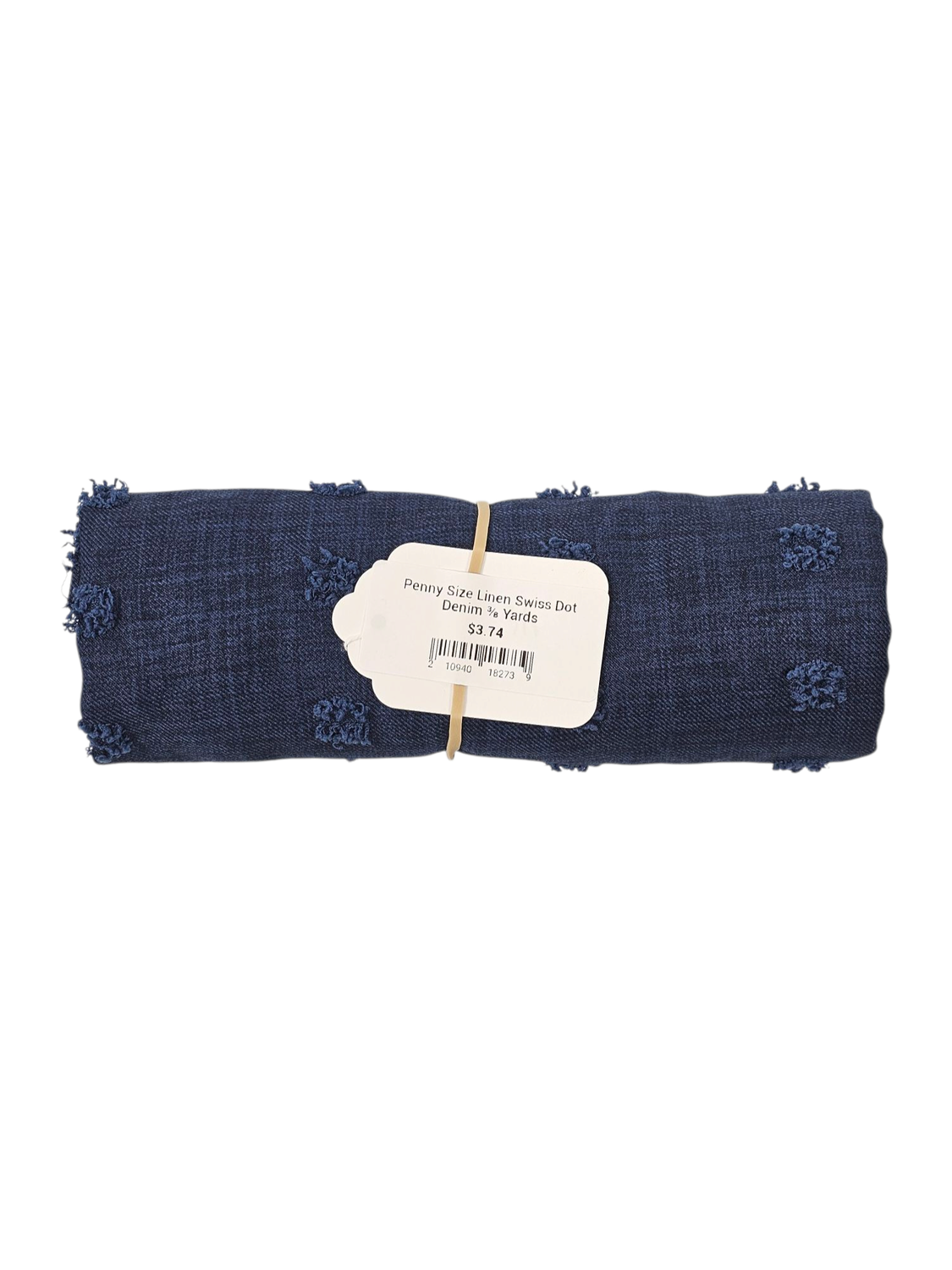 Penny Size Linen Swiss Dot Denim ⅜ Yards