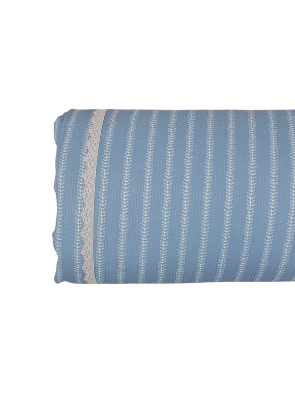 * Unique Design * Willow Ribbed Knit Silken Vine Cool Blue
