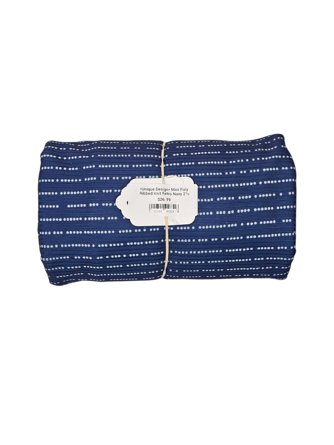 *Unique Design* Mini Poly Ribbed Knit Retro Navy 2⅝ Yd