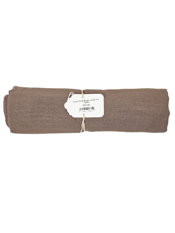 Linen Solid Brown Lentil 1⅛ Yards