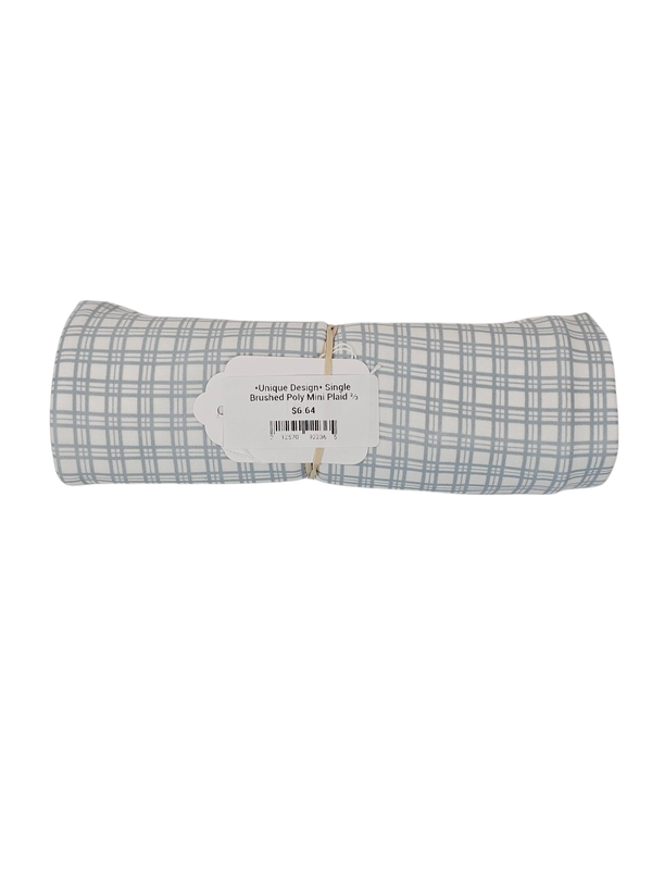 *Unique Design* Single Brushed Poly Mini Plaid ⅔ Yard