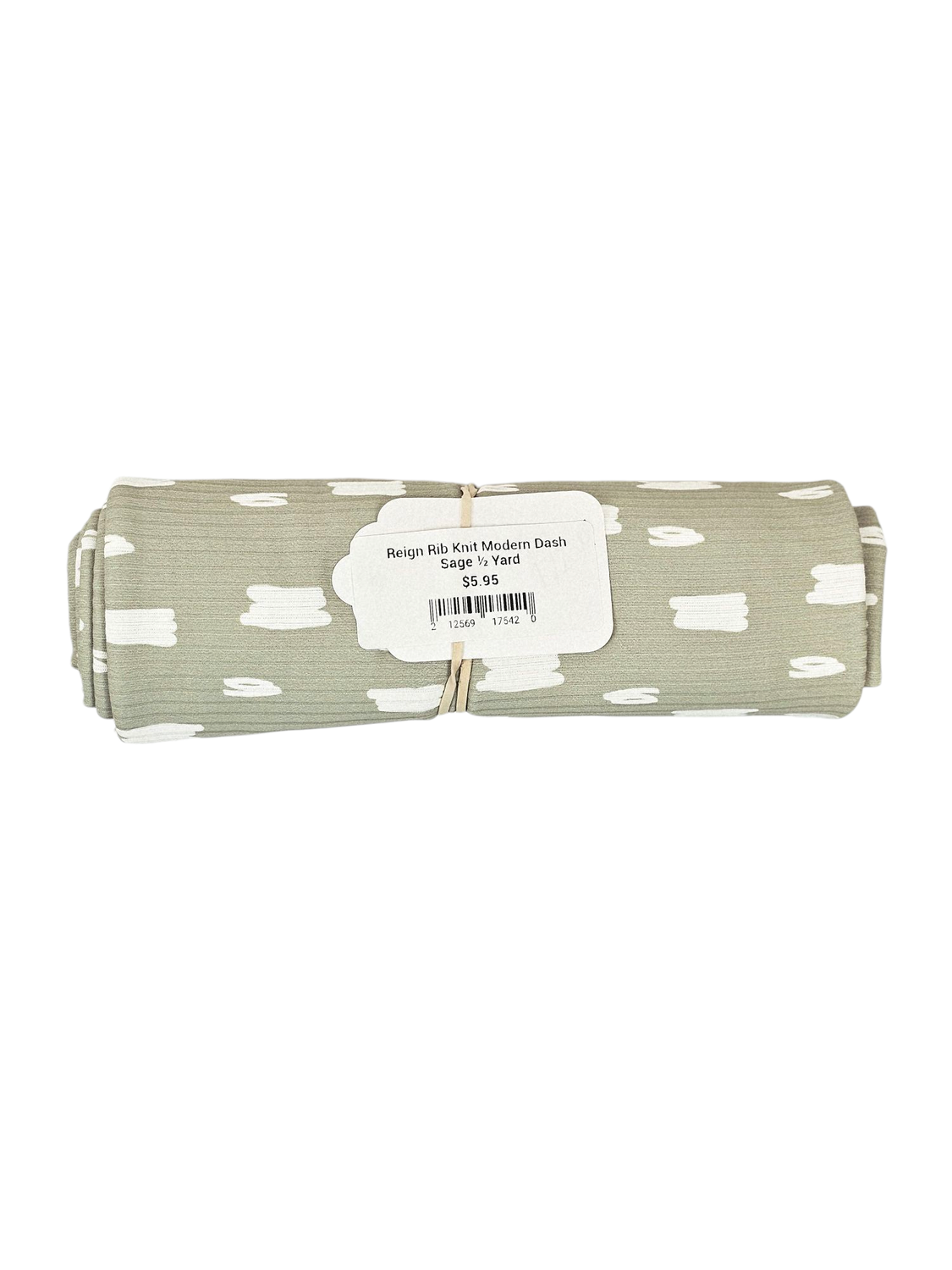 Reign Rib Knit Modern Dash Sage ½ Yard