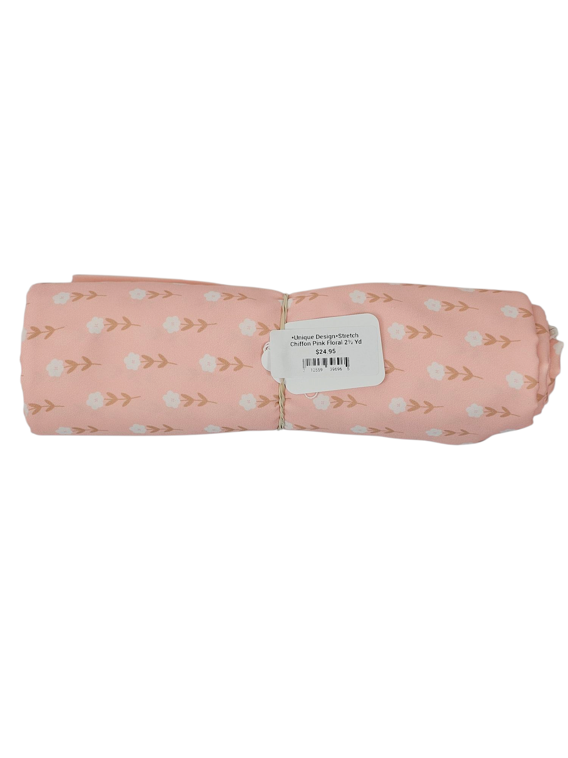 *Unique Design*Stretch Chiffon Pink Floral 2½ Yd