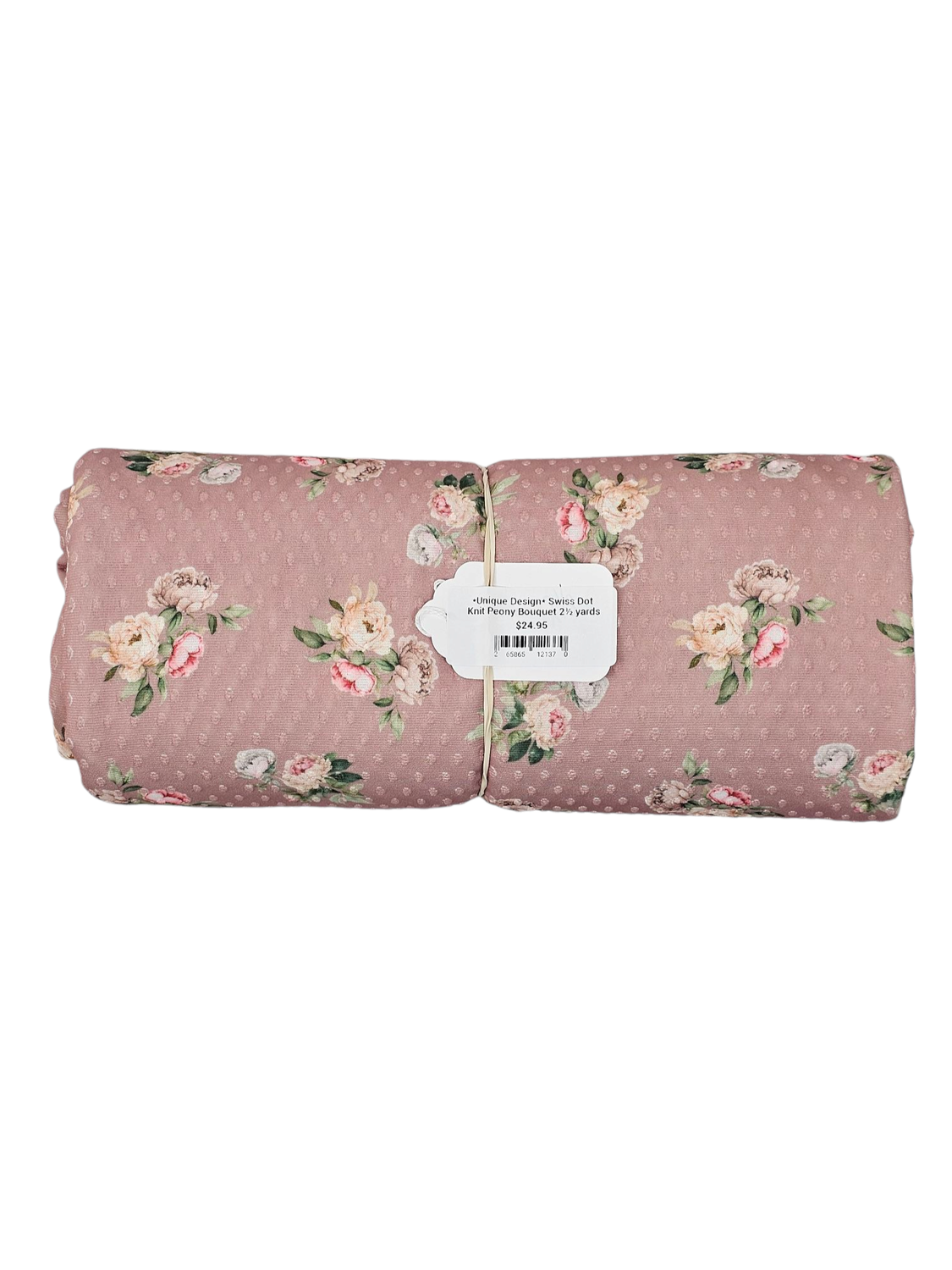 *Unique Design* Swiss Dot Knit Peony Bouquet 2½ yards