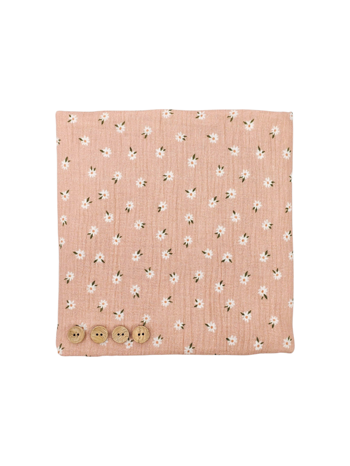 * Unique Design * Cotton Muslin Simple Daisy Dusty Rose