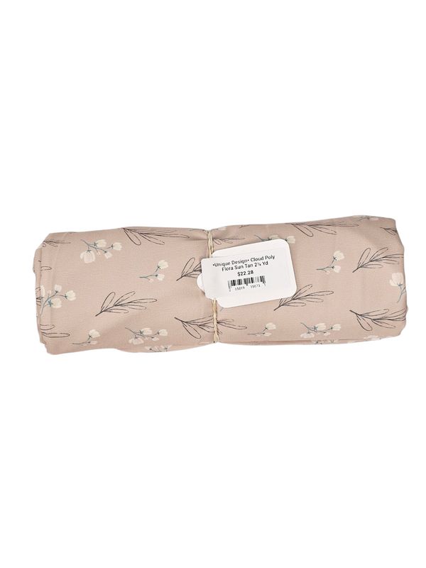 *Unique Design* Cloud Poly Flora Sun Tan 2¼ Yd