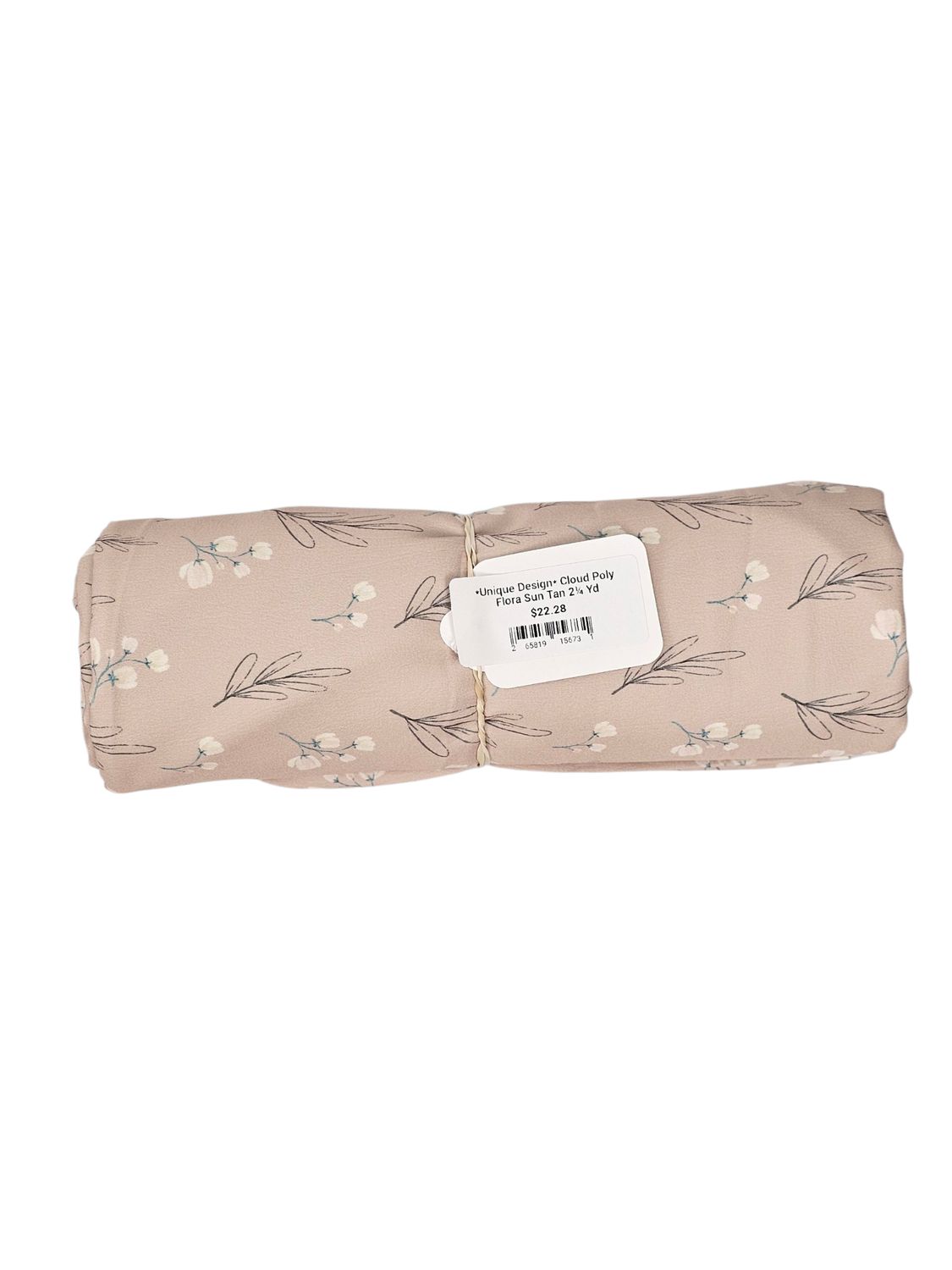 *Unique Design* Cloud Poly Flora Sun Tan 2¼ Yd