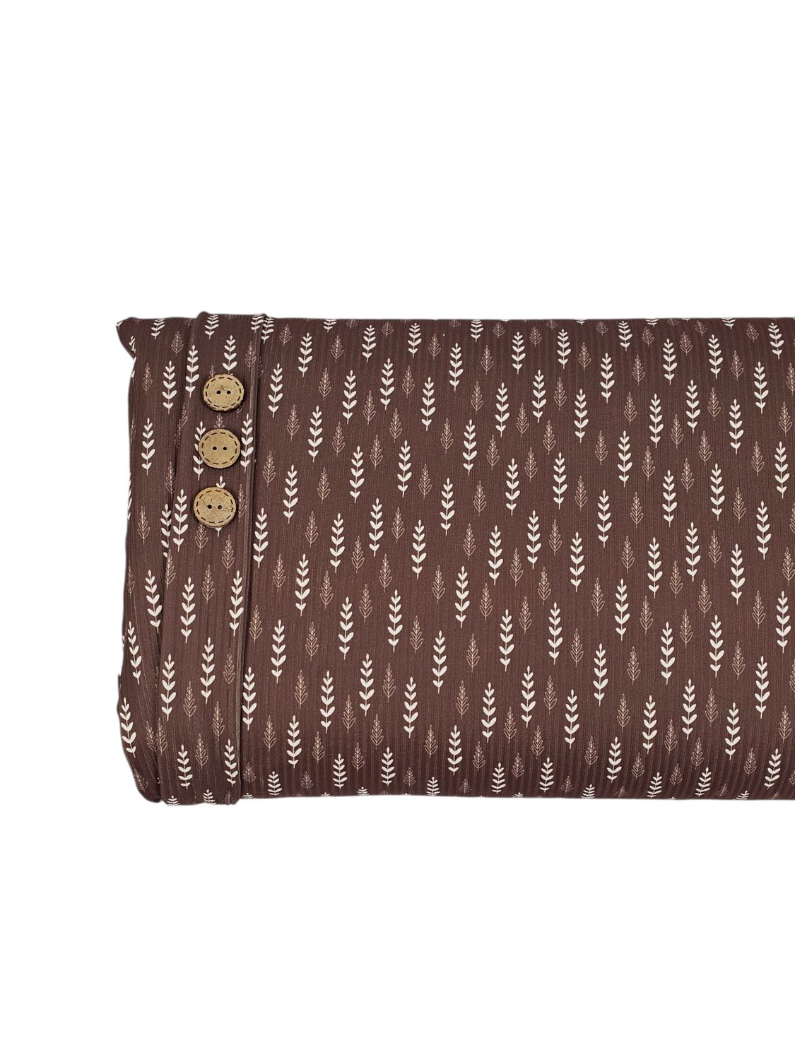 * Unique Design * Willow Ribbed Knit Whispering Leaves Brown