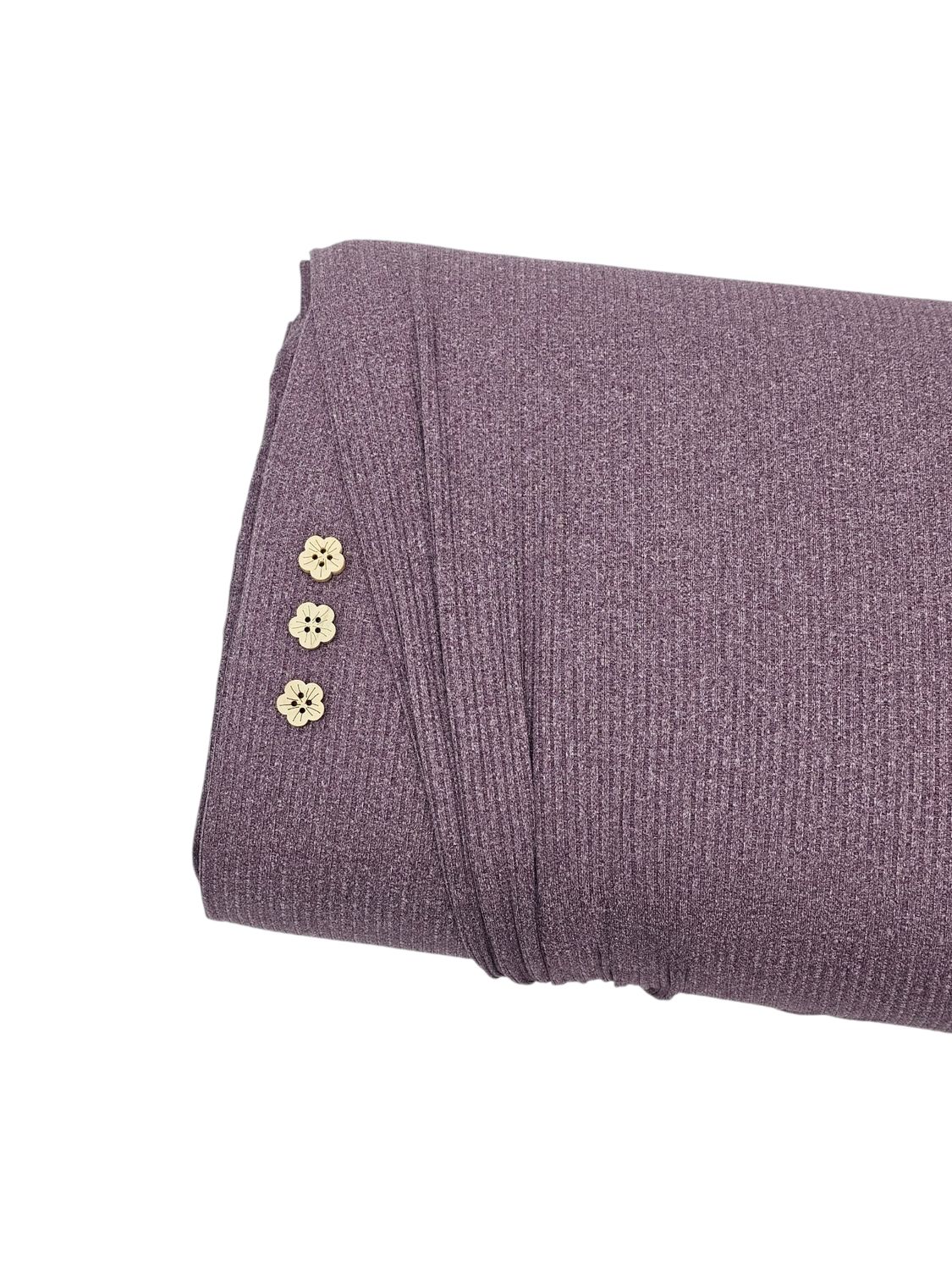 Brushed Rib Knit Plum