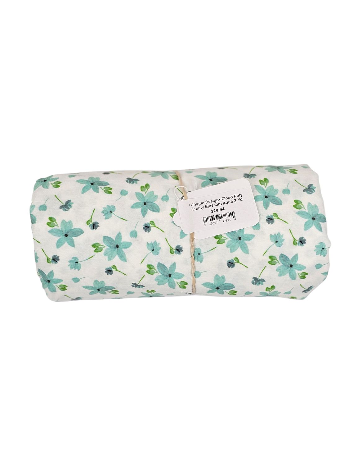 *Unique Design* Cloud Poly Sunny Blossom Aqua 3 Yd