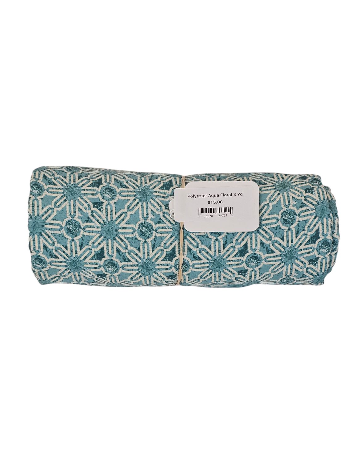 Polyester Aqua Floral 3 Yd