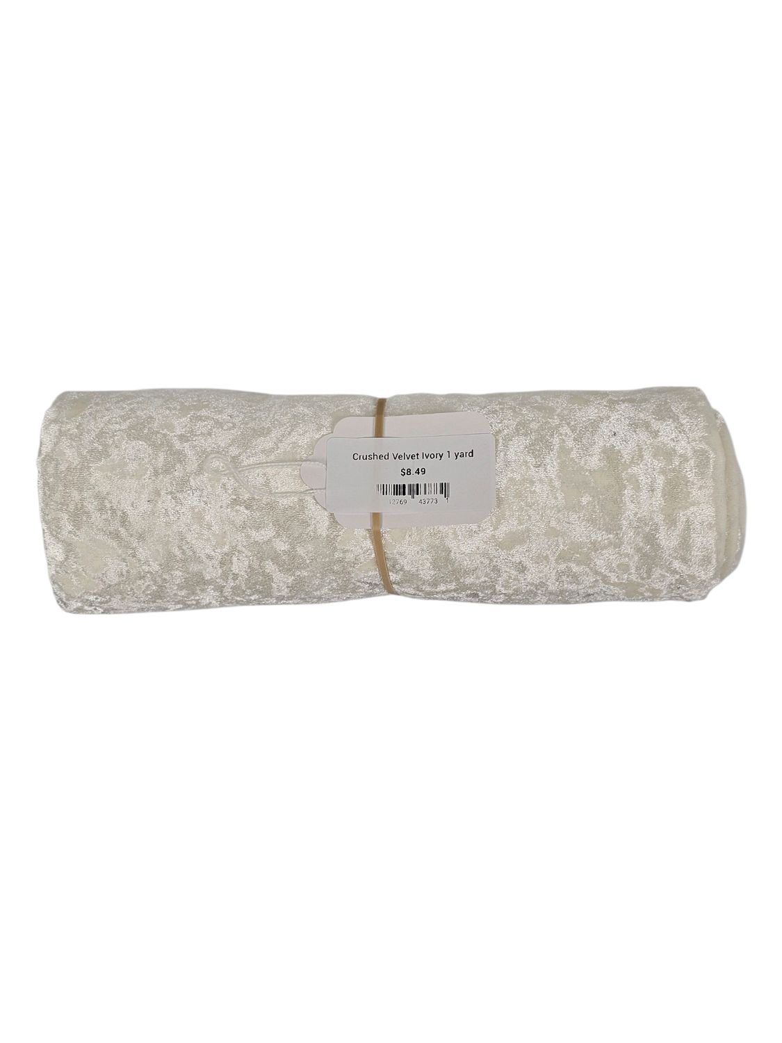 Crushed Velvet Ivory 1 yard