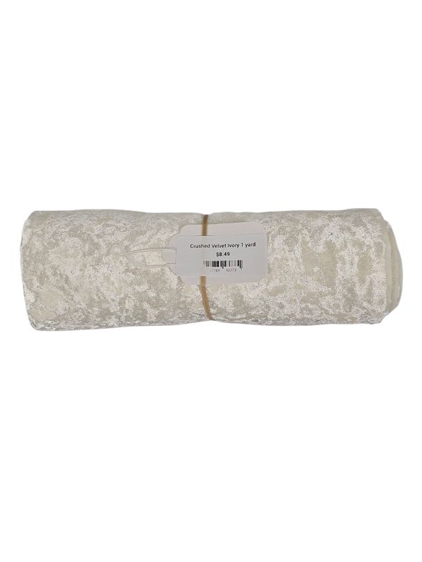 Crushed Velvet Ivory 1 yard