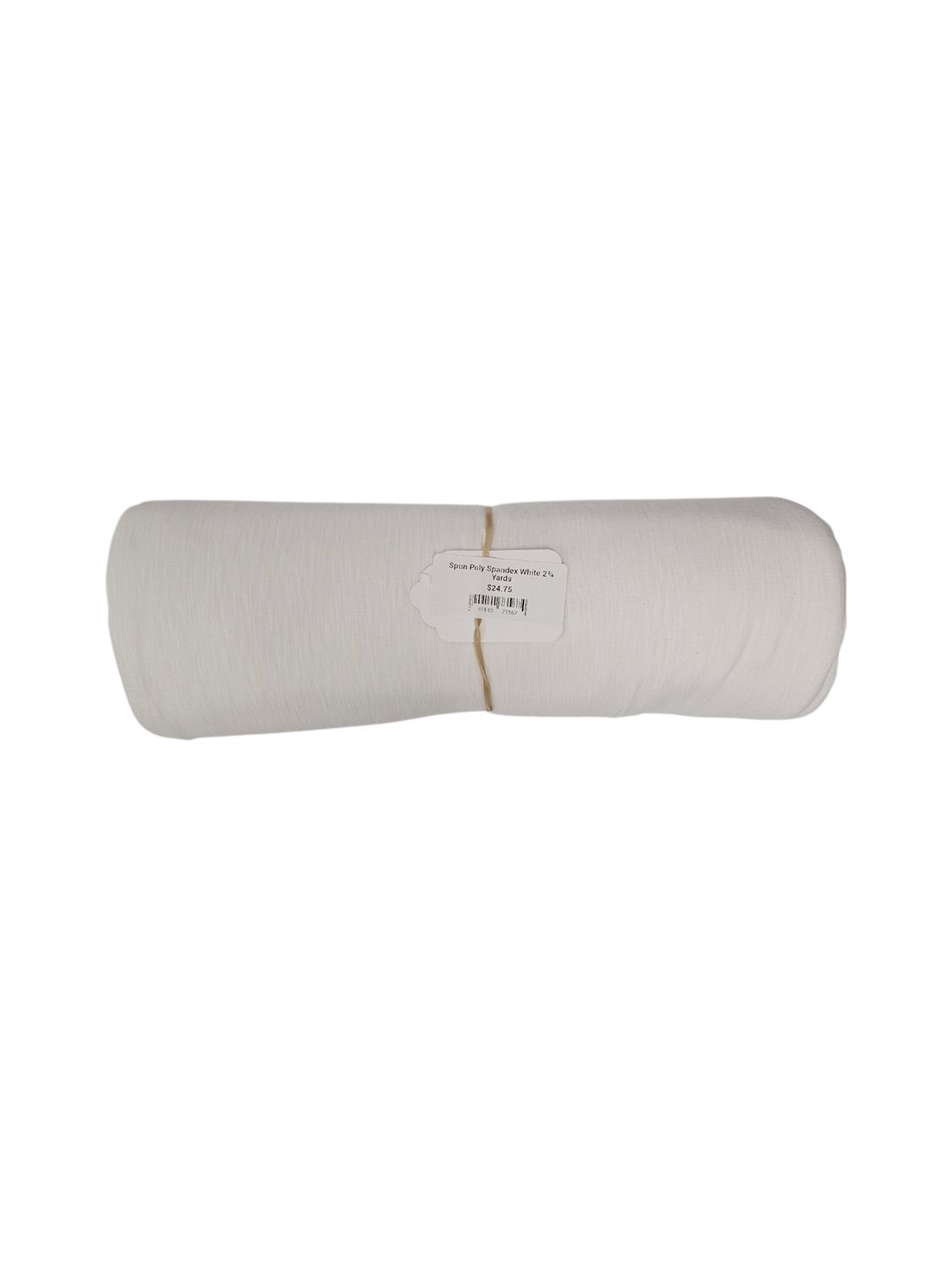 Spun Poly Spandex White 2¾ Yards