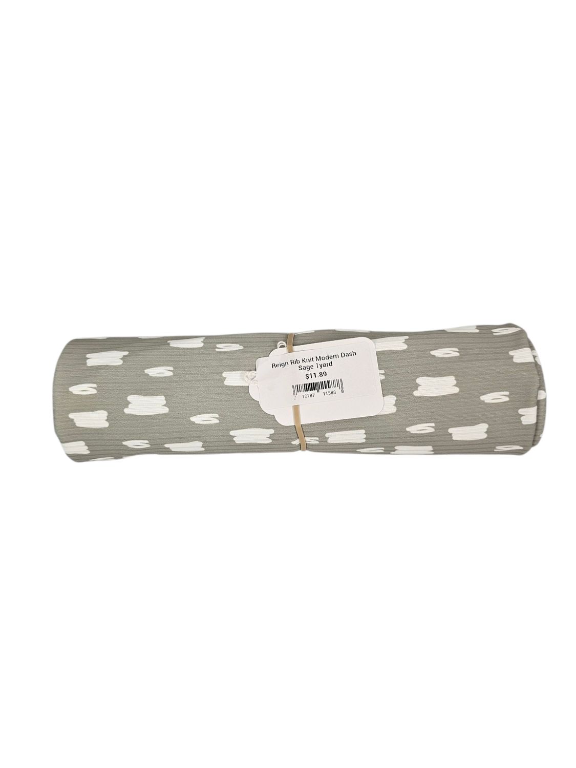 Reign Rib Knit Modern Dash Sage 1yard